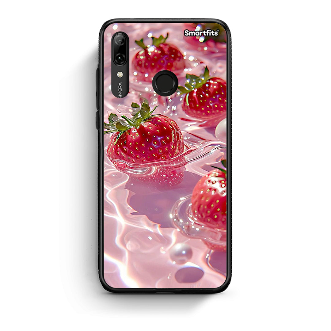 Huawei P Smart 2019 Juicy Strawberries θήκη από τη Smartfits με σχέδιο στο πίσω μέρος και μαύρο περίβλημα | Smartphone case with colorful back and black bezels by Smartfits