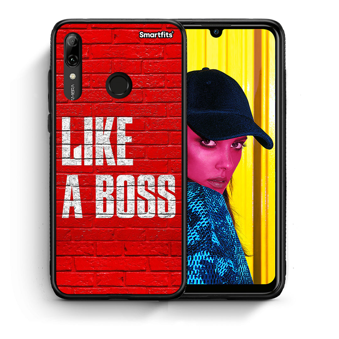 Θήκη Huawei P Smart 2019 Like A Boss από τη Smartfits με σχέδιο στο πίσω μέρος και μαύρο περίβλημα | Huawei P Smart 2019 Like A Boss case with colorful back and black bezels