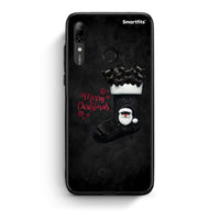 Thumbnail for Huawei P Smart 2019 Merry Cat Christmas θήκη από τη Smartfits με σχέδιο στο πίσω μέρος και μαύρο περίβλημα | Smartphone case with colorful back and black bezels by Smartfits