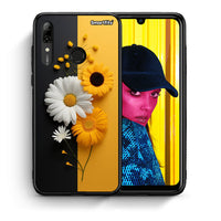 Thumbnail for Θήκη Huawei P Smart 2019 Yellow Daisies από τη Smartfits με σχέδιο στο πίσω μέρος και μαύρο περίβλημα | Huawei P Smart 2019 Yellow Daisies case with colorful back and black bezels
