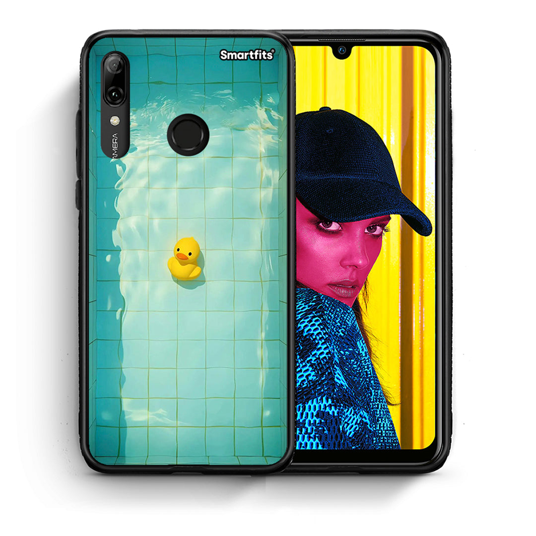 Θήκη Huawei P Smart 2019 Yellow Duck από τη Smartfits με σχέδιο στο πίσω μέρος και μαύρο περίβλημα | Huawei P Smart 2019 Yellow Duck case with colorful back and black bezels