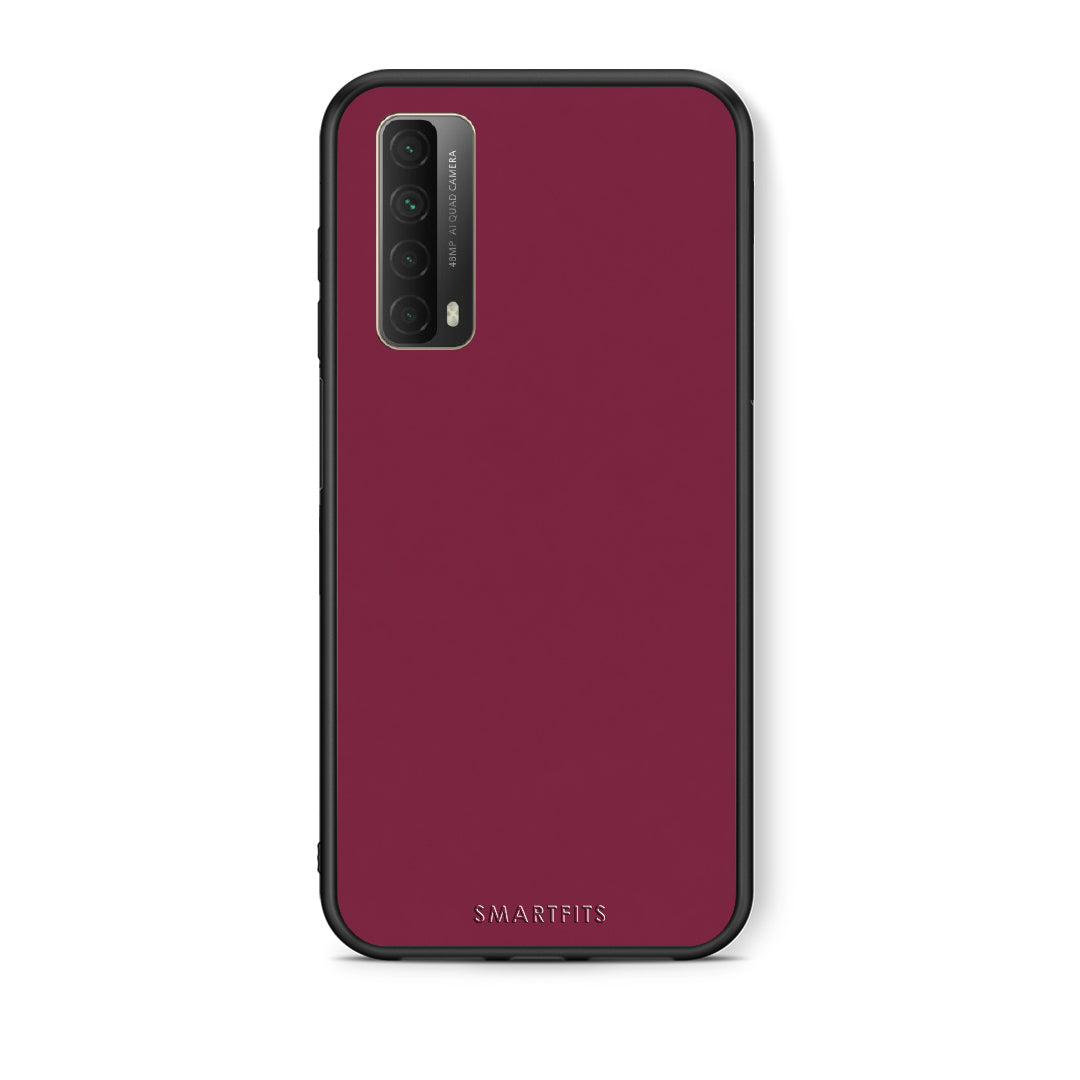Θήκη Huawei P Smart 2021 Burgundy από τη Smartfits με σχέδιο στο πίσω μέρος και μαύρο περίβλημα | Huawei P Smart 2021 Burgundy case with colorful back and black bezels