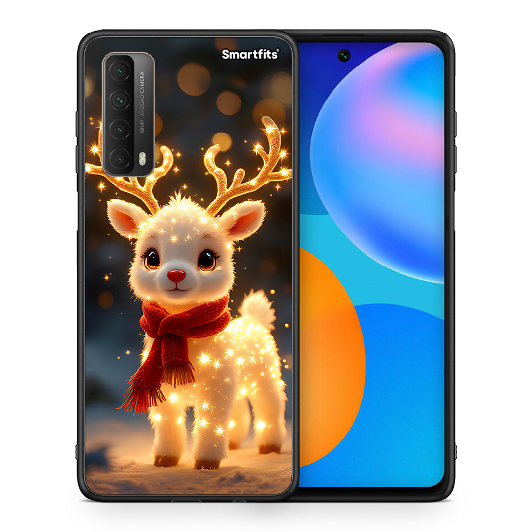 Θήκη Huawei P Smart 2021 Christmas Cutie από τη Smartfits με σχέδιο στο πίσω μέρος και μαύρο περίβλημα | Huawei P Smart 2021 Christmas Cutie case with colorful back and black bezels