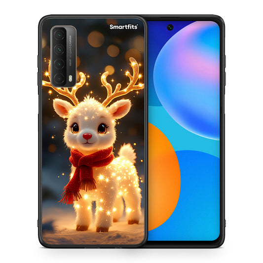 Θήκη Huawei P Smart 2021 Christmas Cutie από τη Smartfits με σχέδιο στο πίσω μέρος και μαύρο περίβλημα | Huawei P Smart 2021 Christmas Cutie case with colorful back and black bezels