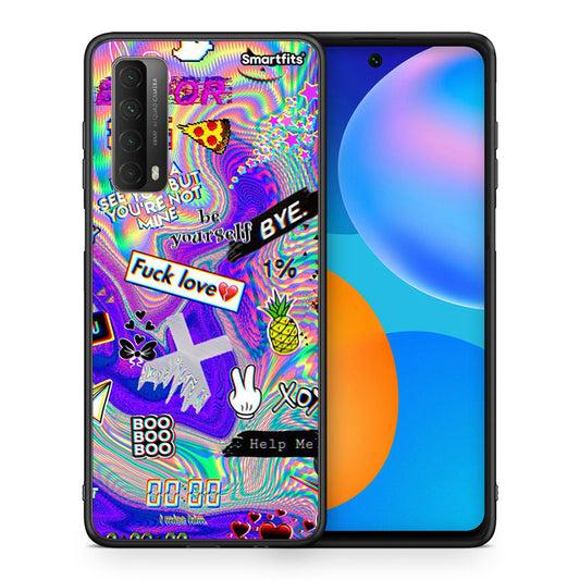 Θήκη Huawei P Smart 2021 Game Over από τη Smartfits με σχέδιο στο πίσω μέρος και μαύρο περίβλημα | Huawei P Smart 2021 Game Over case with colorful back and black bezels