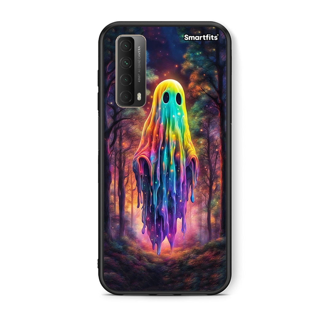 Θήκη Huawei P Smart 2021 Halloween Ghost από τη Smartfits με σχέδιο στο πίσω μέρος και μαύρο περίβλημα | Huawei P Smart 2021 Halloween Ghost case with colorful back and black bezels