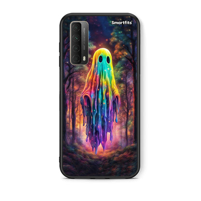 Θήκη Huawei P Smart 2021 Halloween Ghost από τη Smartfits με σχέδιο στο πίσω μέρος και μαύρο περίβλημα | Huawei P Smart 2021 Halloween Ghost case with colorful back and black bezels