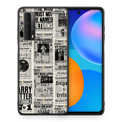 Θήκη Huawei P Smart 2021 Harry Paper από τη Smartfits με σχέδιο στο πίσω μέρος και μαύρο περίβλημα | Huawei P Smart 2021 Harry Paper case with colorful back and black bezels
