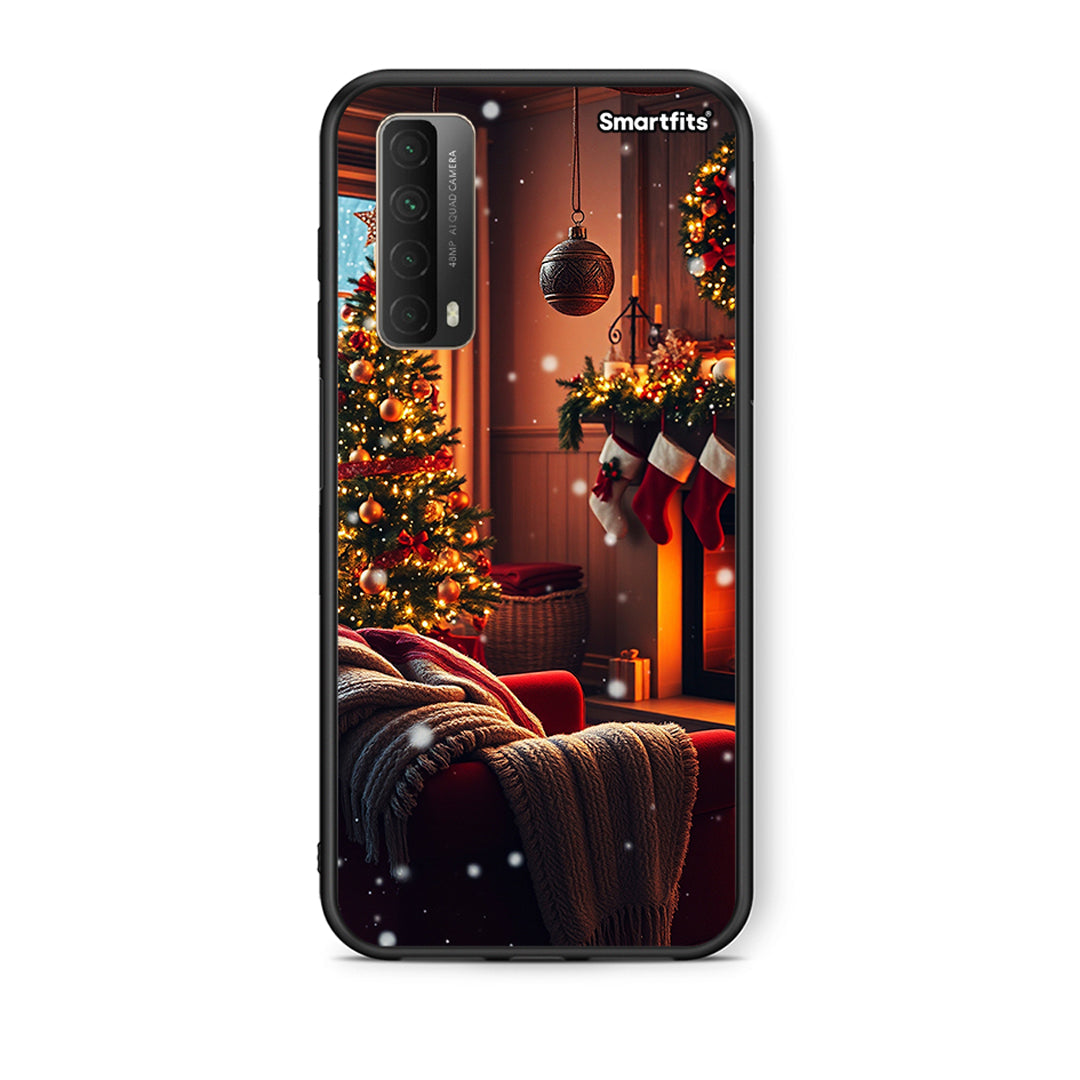 Θήκη Huawei P Smart 2021 Home For Christmas από τη Smartfits με σχέδιο στο πίσω μέρος και μαύρο περίβλημα | Huawei P Smart 2021 Home For Christmas case with colorful back and black bezels