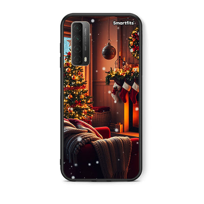 Θήκη Huawei P Smart 2021 Home For Christmas από τη Smartfits με σχέδιο στο πίσω μέρος και μαύρο περίβλημα | Huawei P Smart 2021 Home For Christmas case with colorful back and black bezels