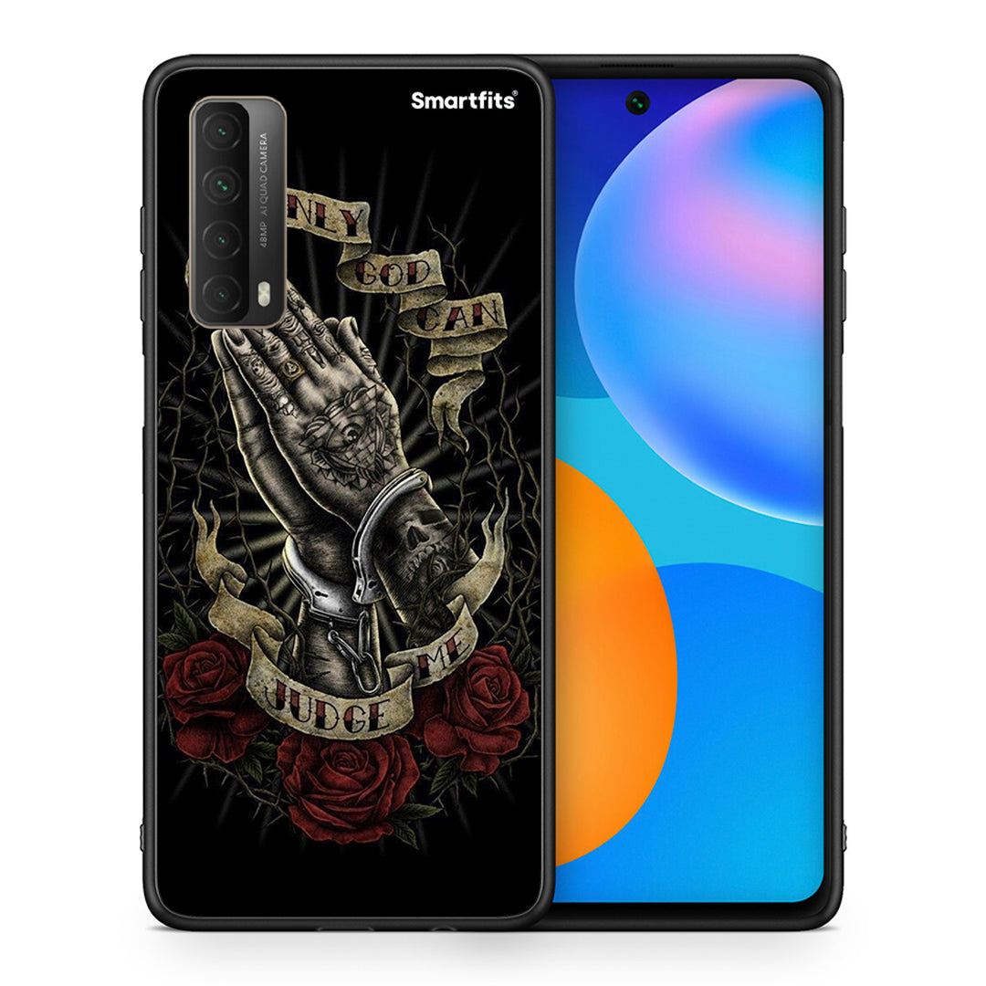 Θήκη Huawei P Smart 2021 Judge By God από τη Smartfits με σχέδιο στο πίσω μέρος και μαύρο περίβλημα | Huawei P Smart 2021 Judge By God case with colorful back and black bezels