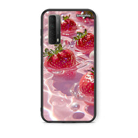 Thumbnail for Θήκη Huawei P Smart 2021 Juicy Strawberries από τη Smartfits με σχέδιο στο πίσω μέρος και μαύρο περίβλημα | Huawei P Smart 2021 Juicy Strawberries case with colorful back and black bezels