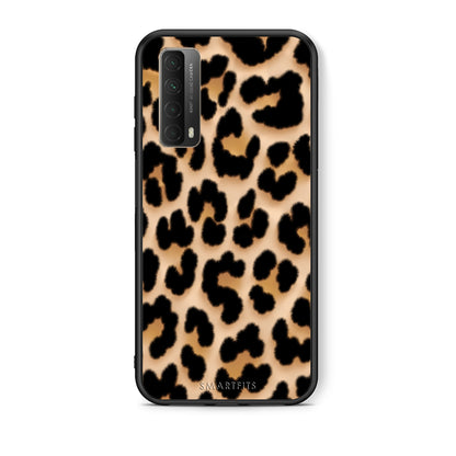 Θήκη Huawei P Smart 2021 Leopard Print Tan Large από τη Smartfits με σχέδιο στο πίσω μέρος και μαύρο περίβλημα | Huawei P Smart 2021 Leopard Print Tan Large case with colorful back and black bezels