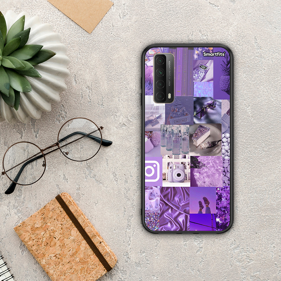 Purple Aesthetic Collage - Huawei P Smart 2021 θήκη