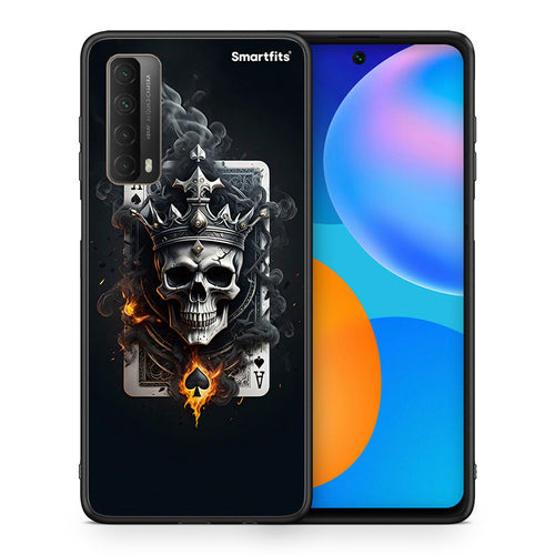 Θήκη Huawei P Smart 2021 Skull King Ace από τη Smartfits με σχέδιο στο πίσω μέρος και μαύρο περίβλημα | Huawei P Smart 2021 Skull King Ace case with colorful back and black bezels