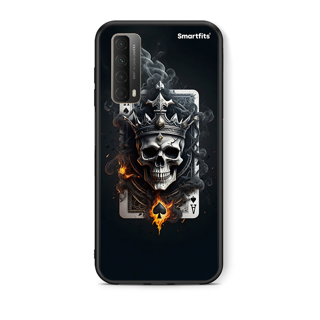 Θήκη Huawei P Smart 2021 Skull King Ace από τη Smartfits με σχέδιο στο πίσω μέρος και μαύρο περίβλημα | Huawei P Smart 2021 Skull King Ace case with colorful back and black bezels