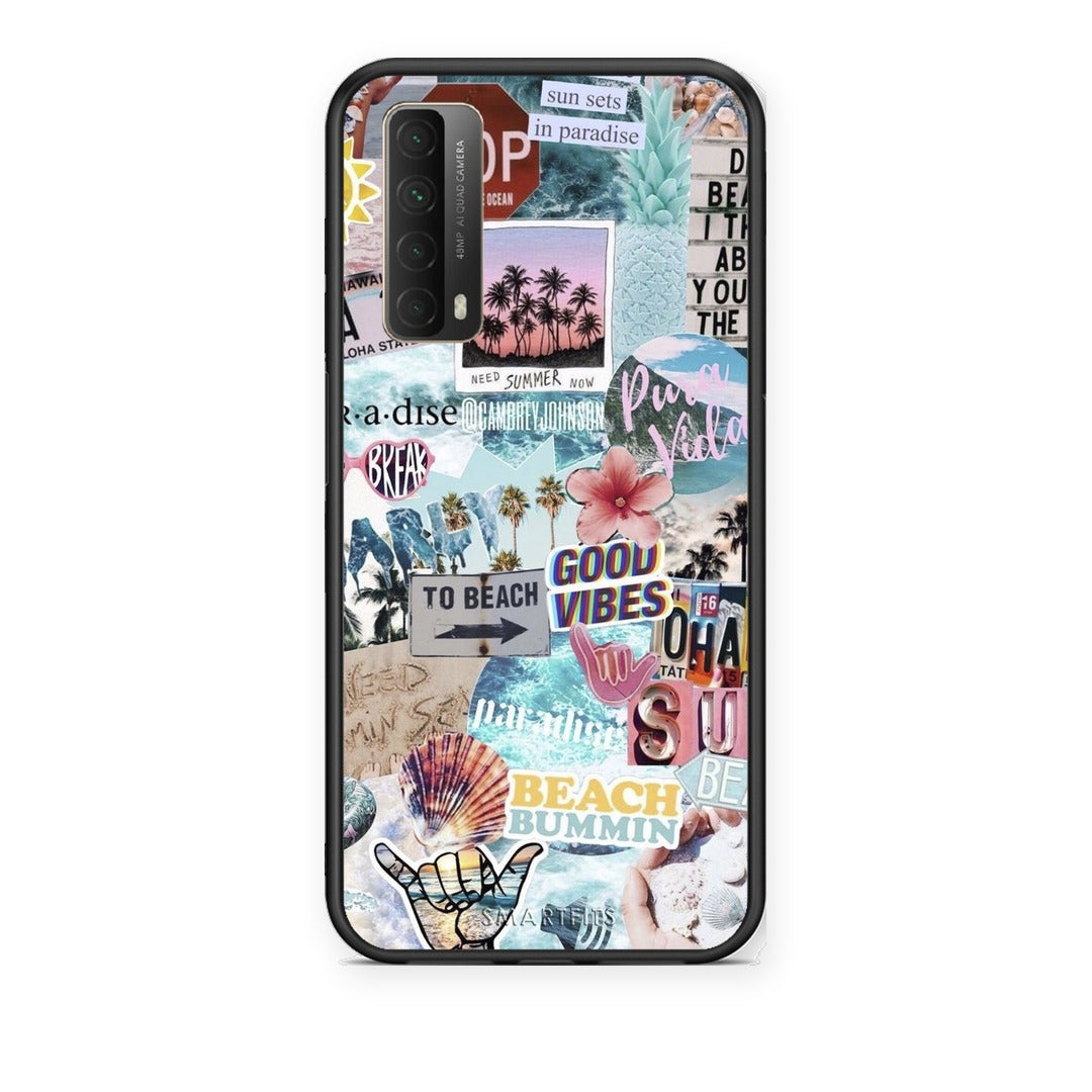 Θήκη Huawei P Smart 2021 Summer Vibes από τη Smartfits με σχέδιο στο πίσω μέρος και μαύρο περίβλημα | Huawei P Smart 2021 Summer Vibes case with colorful back and black bezels