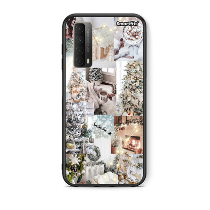 Θήκη Huawei P Smart 2021 White Christmas από τη Smartfits με σχέδιο στο πίσω μέρος και μαύρο περίβλημα | Huawei P Smart 2021 White Christmas case with colorful back and black bezels