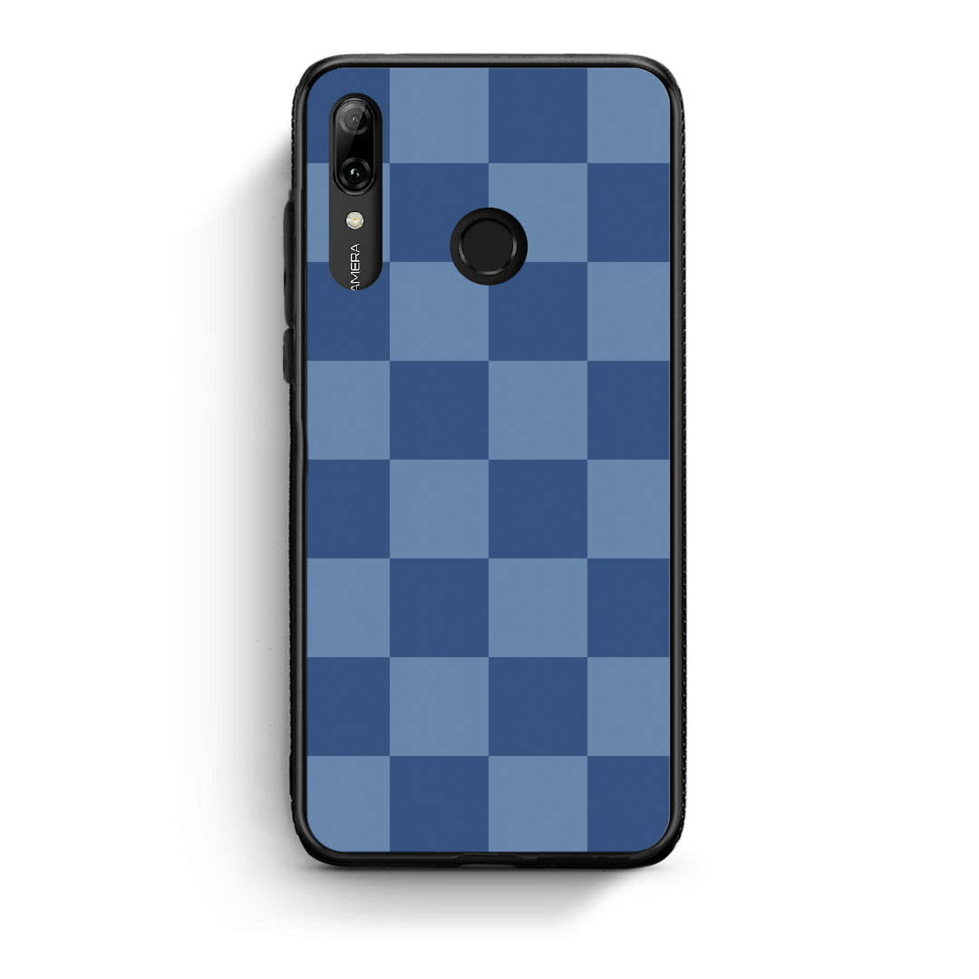 Θήκη Huawei P Smart 2019 Denim Blue Checkerboard από τη Smartfits με σχέδιο στο πίσω μέρος και μαύρο περίβλημα | Huawei P Smart 2019 Denim Blue Checkerboard case with colorful back and black bezels