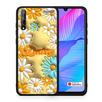 Thumbnail for Θήκη Huawei P Smart S Bubble Daisies από τη Smartfits με σχέδιο στο πίσω μέρος και μαύρο περίβλημα | Huawei P Smart S Bubble Daisies case with colorful back and black bezels