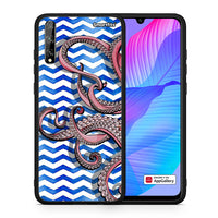 Thumbnail for Θήκη Huawei P Smart S Chevron Devilfish από τη Smartfits με σχέδιο στο πίσω μέρος και μαύρο περίβλημα | Huawei P Smart S Chevron Devilfish case with colorful back and black bezels