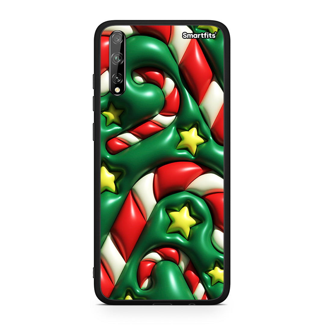 Huawei P Smart S Christmas Bubbles θήκη από τη Smartfits με σχέδιο στο πίσω μέρος και μαύρο περίβλημα | Smartphone case with colorful back and black bezels by Smartfits