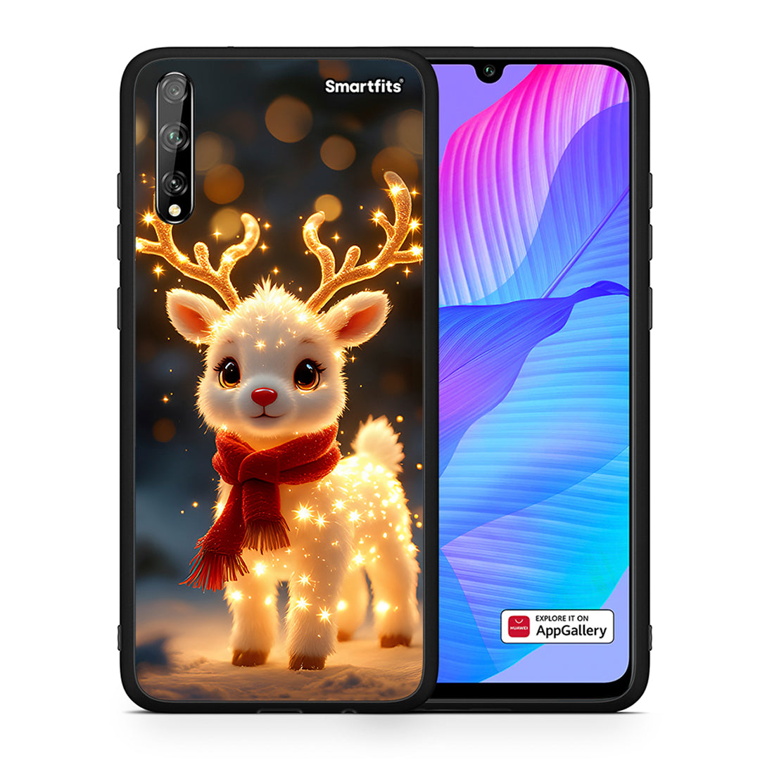 Θήκη Huawei P Smart S Christmas Cutie από τη Smartfits με σχέδιο στο πίσω μέρος και μαύρο περίβλημα | Huawei P Smart S Christmas Cutie case with colorful back and black bezels