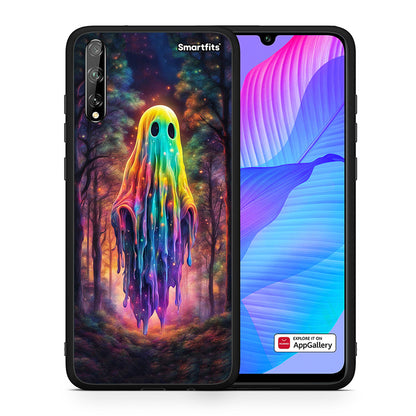Θήκη Huawei P Smart S Halloween Ghost από τη Smartfits με σχέδιο στο πίσω μέρος και μαύρο περίβλημα | Huawei P Smart S Halloween Ghost case with colorful back and black bezels