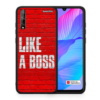 Thumbnail for Θήκη Huawei P Smart S Like A Boss από τη Smartfits με σχέδιο στο πίσω μέρος και μαύρο περίβλημα | Huawei P Smart S Like A Boss case with colorful back and black bezels