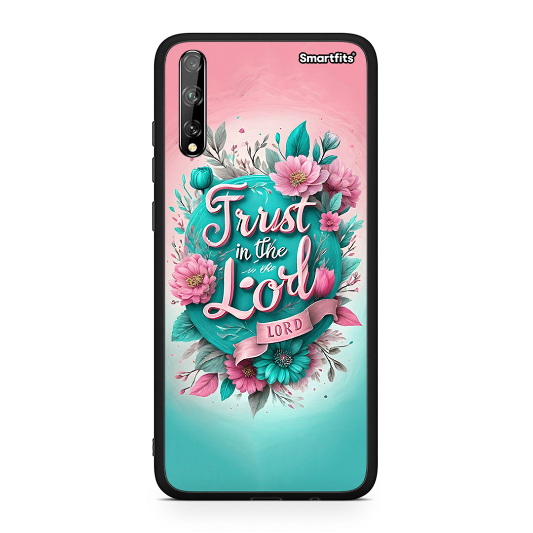 Huawei P Smart S Lord Trust θήκη από τη Smartfits με σχέδιο στο πίσω μέρος και μαύρο περίβλημα | Smartphone case with colorful back and black bezels by Smartfits