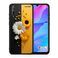 Thumbnail for Θήκη Huawei P Smart S Yellow Daisies από τη Smartfits με σχέδιο στο πίσω μέρος και μαύρο περίβλημα | Huawei P Smart S Yellow Daisies case with colorful back and black bezels