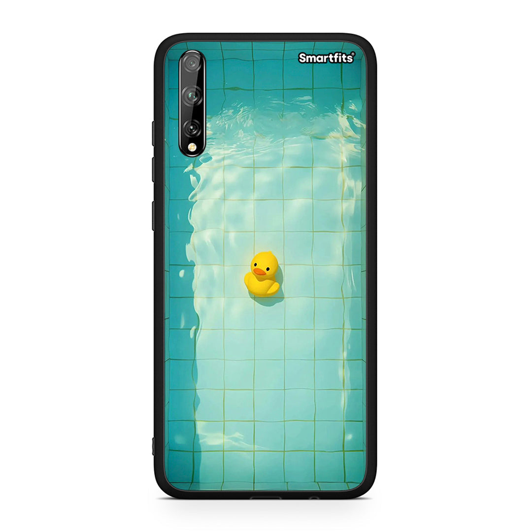 Huawei P Smart S Yellow Duck θήκη από τη Smartfits με σχέδιο στο πίσω μέρος και μαύρο περίβλημα | Smartphone case with colorful back and black bezels by Smartfits