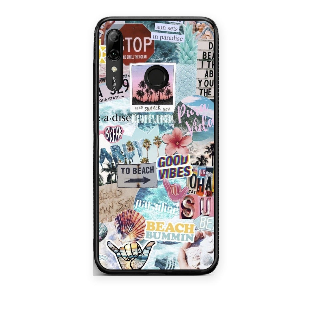 Θήκη Huawei P Smart 2019 Summer Vibes από τη Smartfits με σχέδιο στο πίσω μέρος και μαύρο περίβλημα | Huawei P Smart 2019 Summer Vibes case with colorful back and black bezels