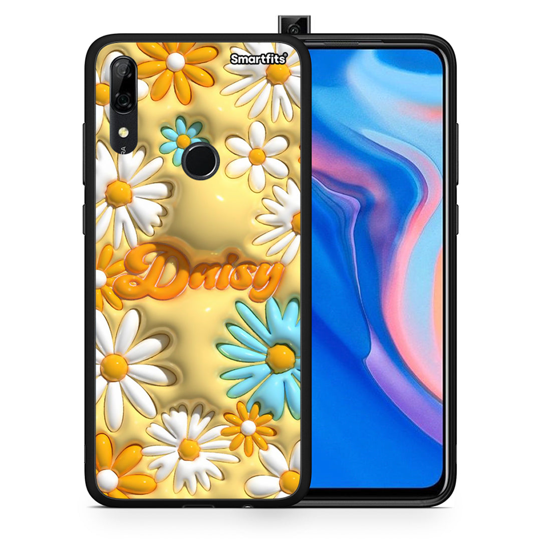 Θήκη Huawei P Smart Z Bubble Daisies από τη Smartfits με σχέδιο στο πίσω μέρος και μαύρο περίβλημα | Huawei P Smart Z Bubble Daisies case with colorful back and black bezels