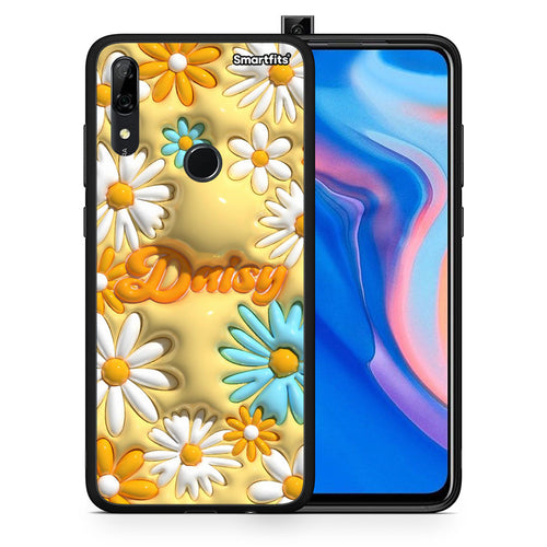 Θήκη Huawei P Smart Z Bubble Daisies από τη Smartfits με σχέδιο στο πίσω μέρος και μαύρο περίβλημα | Huawei P Smart Z Bubble Daisies case with colorful back and black bezels