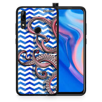 Thumbnail for Θήκη Huawei P Smart Z Chevron Devilfish από τη Smartfits με σχέδιο στο πίσω μέρος και μαύρο περίβλημα | Huawei P Smart Z Chevron Devilfish case with colorful back and black bezels