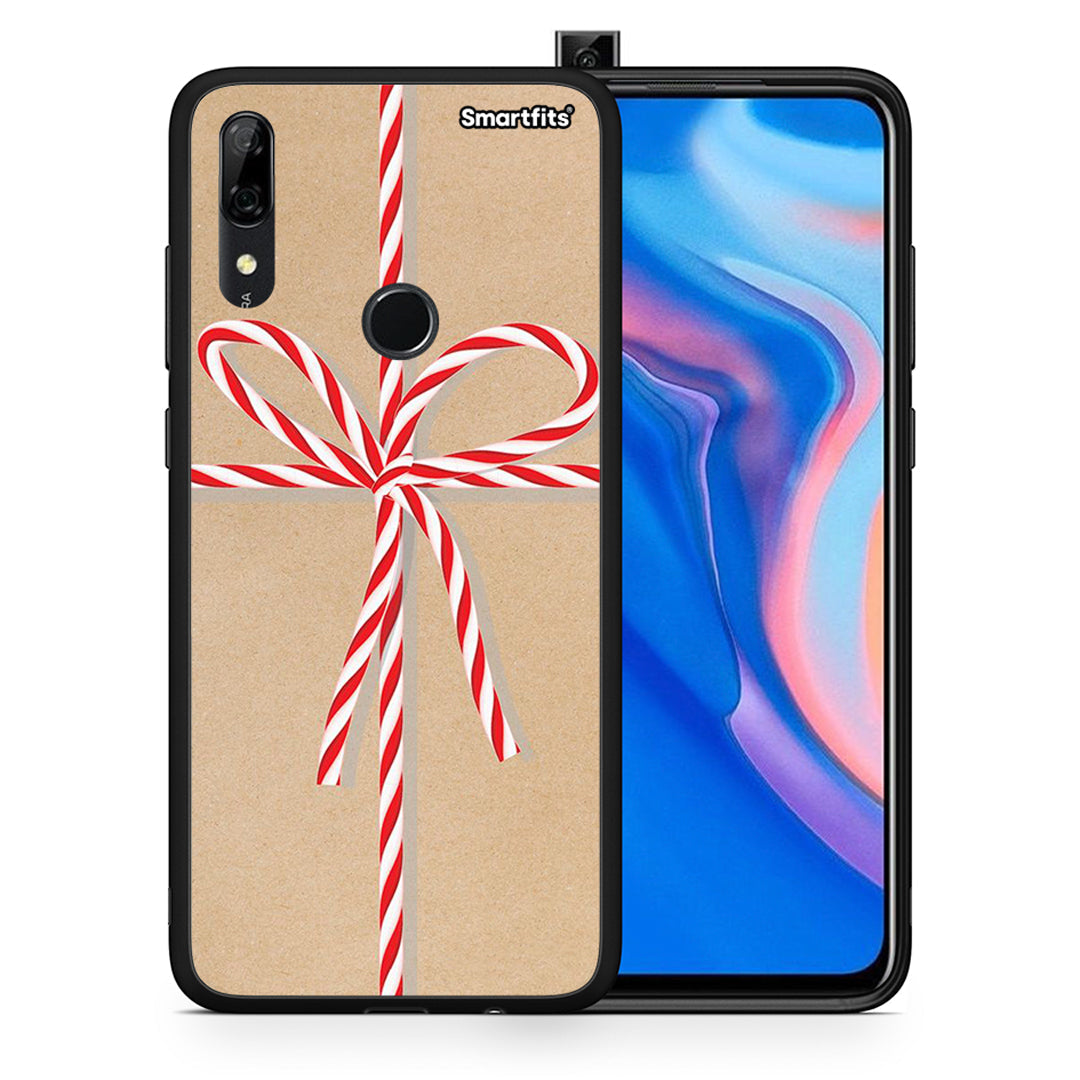 Θήκη Huawei P Smart Z Christmas Gift από τη Smartfits με σχέδιο στο πίσω μέρος και μαύρο περίβλημα | Huawei P Smart Z Christmas Gift case with colorful back and black bezels
