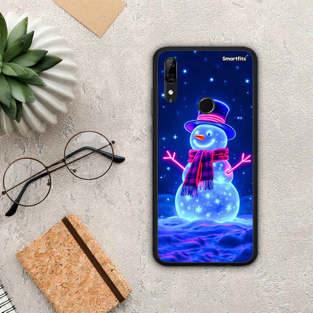 Christmas Neon Snowman - Huawei P Smart Z θήκη