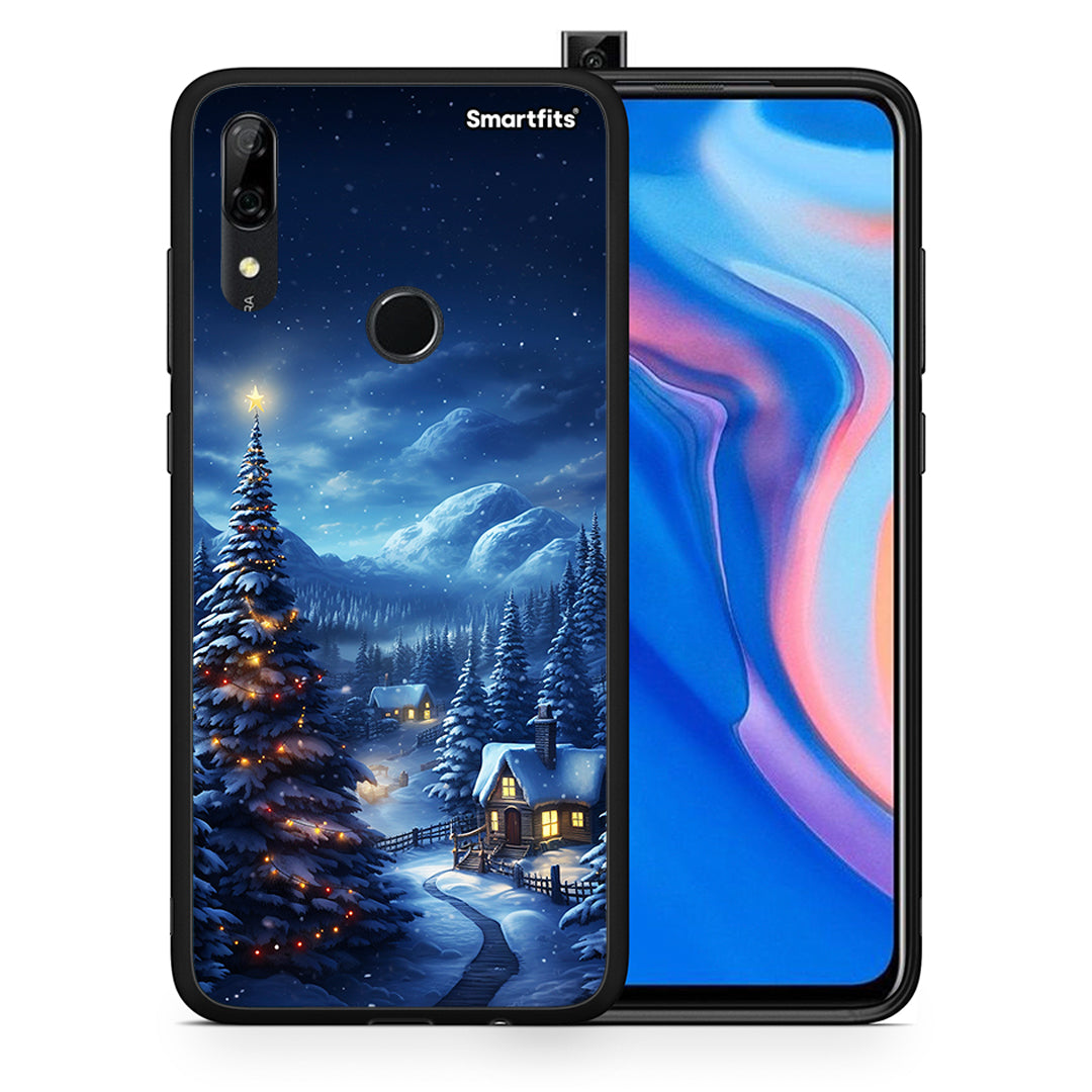 Θήκη Huawei P Smart Z Christmas Scenery από τη Smartfits με σχέδιο στο πίσω μέρος και μαύρο περίβλημα | Huawei P Smart Z Christmas Scenery case with colorful back and black bezels