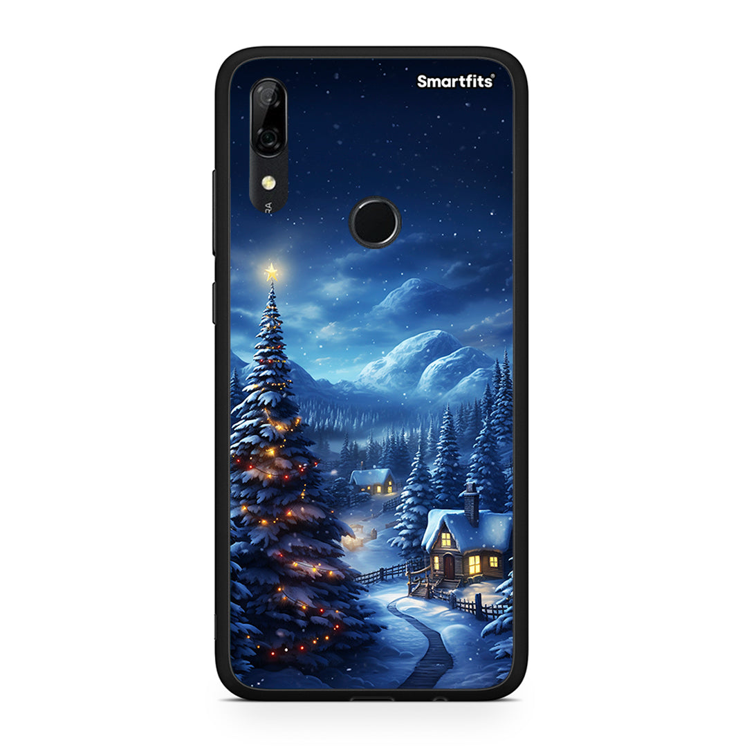 Huawei P Smart Z Christmas Scenery θήκη από τη Smartfits με σχέδιο στο πίσω μέρος και μαύρο περίβλημα | Smartphone case with colorful back and black bezels by Smartfits