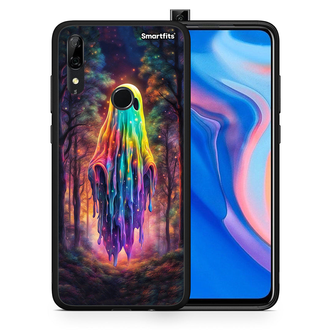 Θήκη Huawei P Smart Z Halloween Ghost από τη Smartfits με σχέδιο στο πίσω μέρος και μαύρο περίβλημα | Huawei P Smart Z Halloween Ghost case with colorful back and black bezels