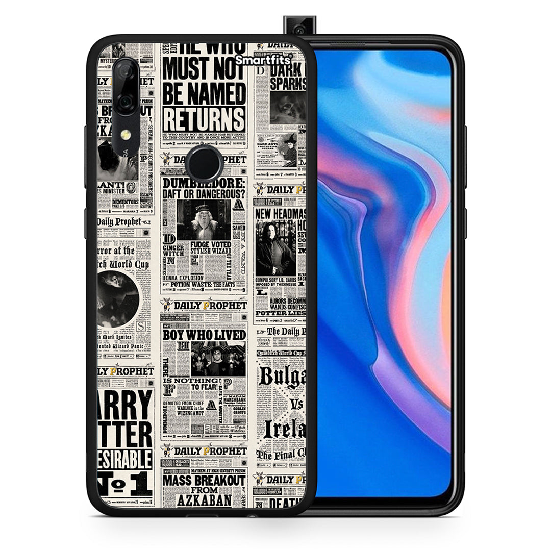 Θήκη Huawei P Smart Z Harry Paper από τη Smartfits με σχέδιο στο πίσω μέρος και μαύρο περίβλημα | Huawei P Smart Z Harry Paper case with colorful back and black bezels