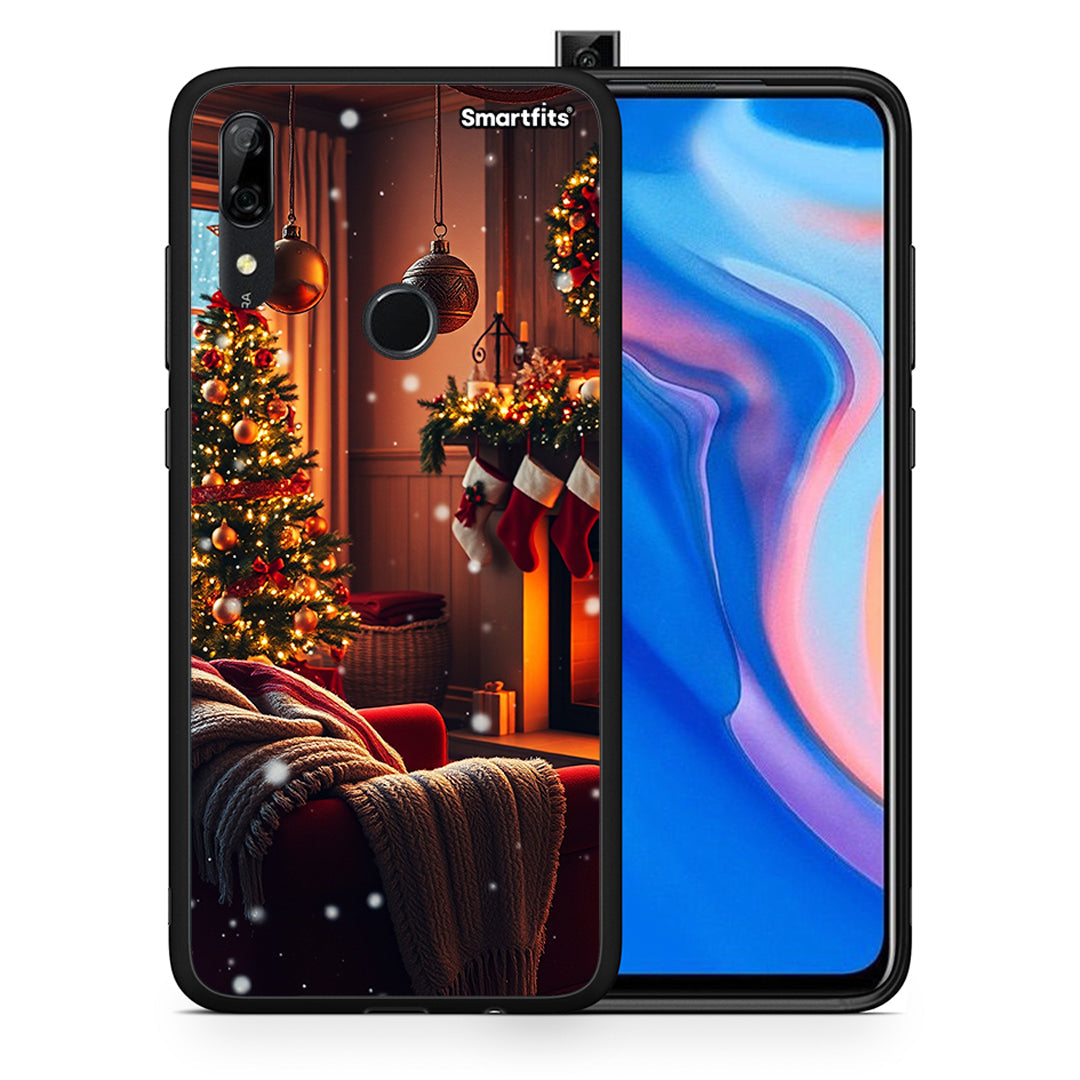 Θήκη Huawei P Smart Z Home For Christmas από τη Smartfits με σχέδιο στο πίσω μέρος και μαύρο περίβλημα | Huawei P Smart Z Home For Christmas case with colorful back and black bezels