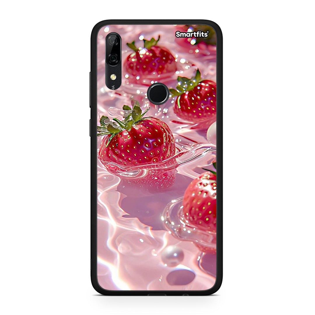 Huawei P Smart Z Juicy Strawberries θήκη από τη Smartfits με σχέδιο στο πίσω μέρος και μαύρο περίβλημα | Smartphone case with colorful back and black bezels by Smartfits