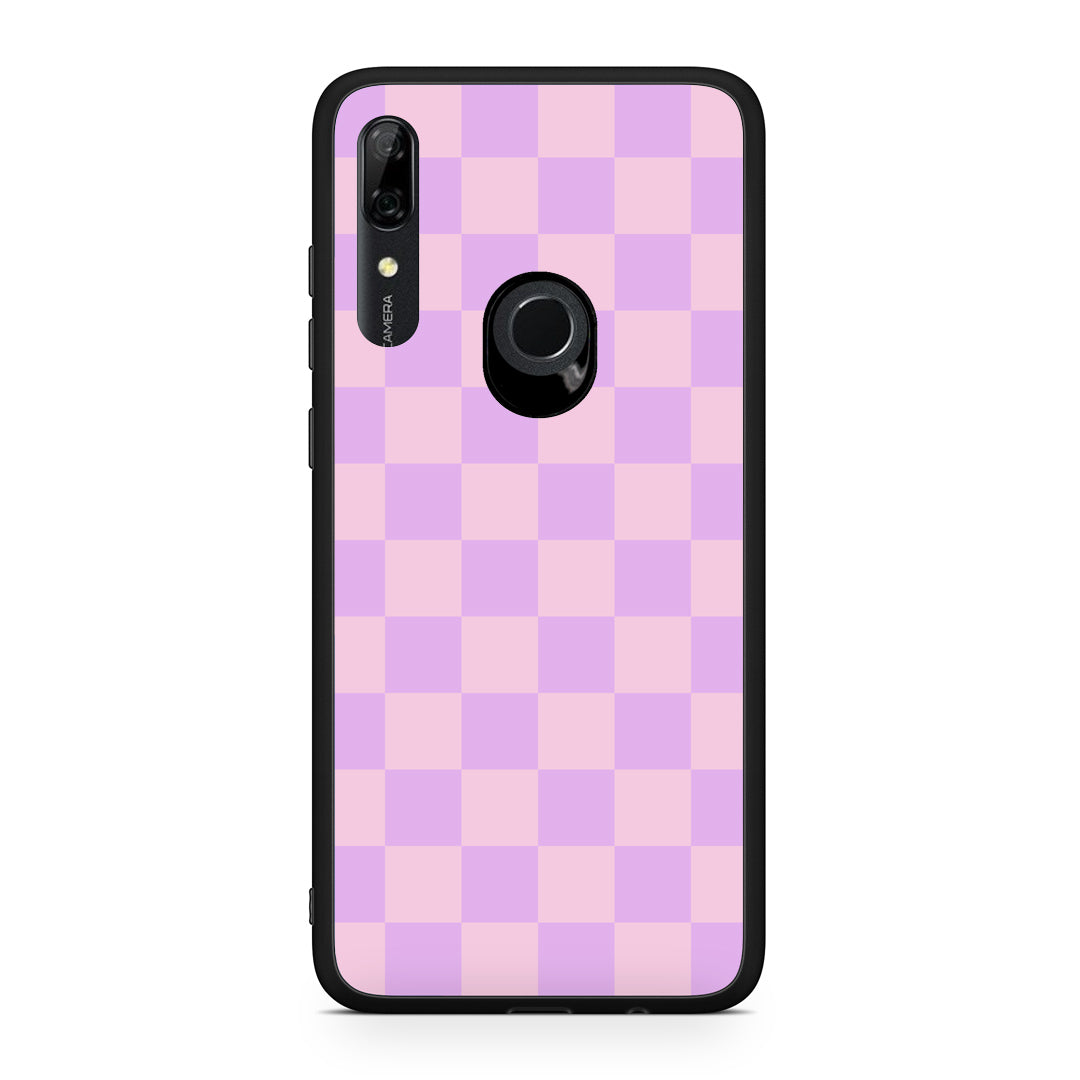 Θήκη Huawei P Smart Z Lavender and Pink Checkerboard από τη Smartfits με σχέδιο στο πίσω μέρος και μαύρο περίβλημα | Huawei P Smart Z Lavender and Pink Checkerboard case with colorful back and black bezels