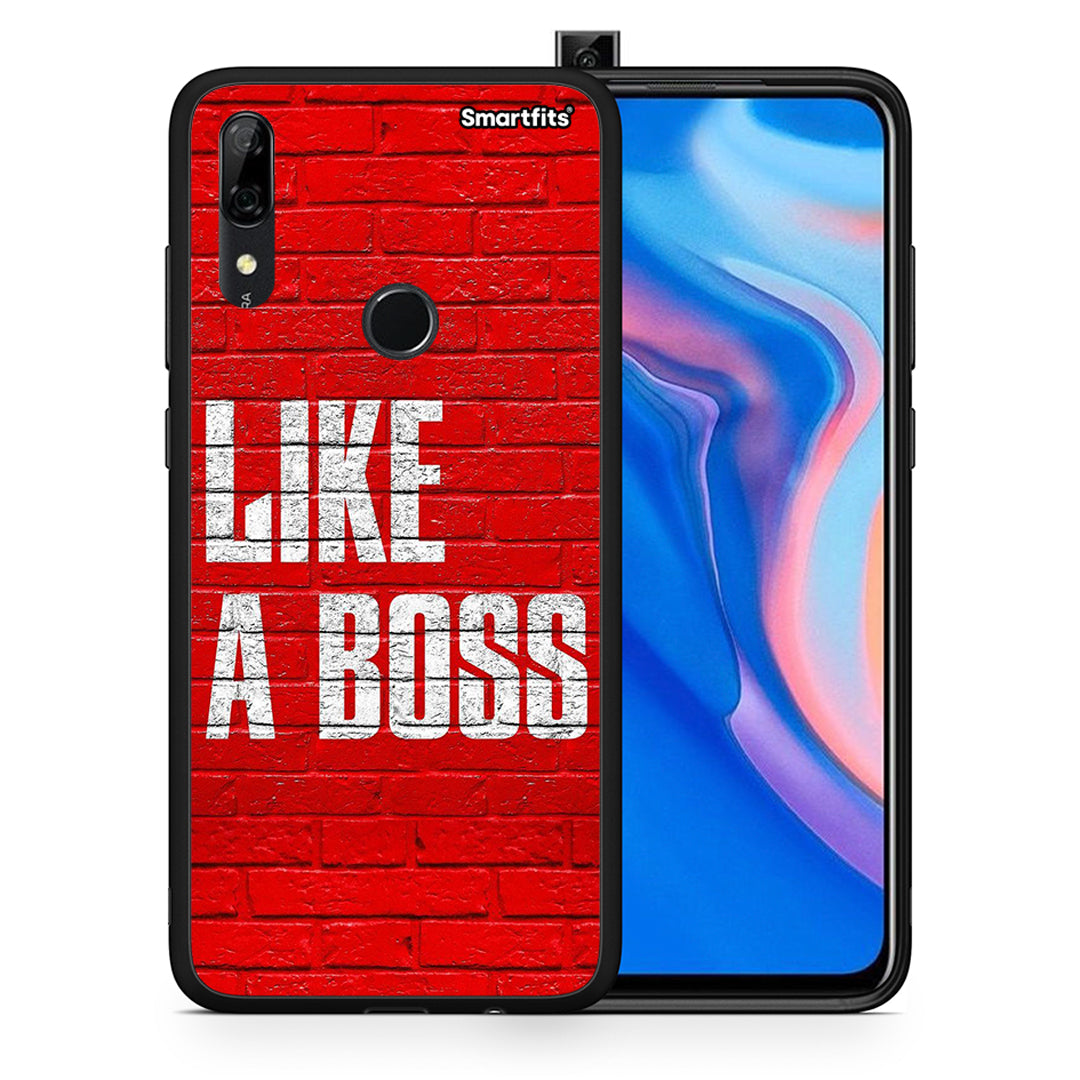 Θήκη Huawei P Smart Z Like A Boss από τη Smartfits με σχέδιο στο πίσω μέρος και μαύρο περίβλημα | Huawei P Smart Z Like A Boss case with colorful back and black bezels