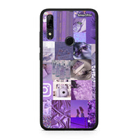 Thumbnail for Huawei P Smart Z Purple Aesthetic Collage θήκη από τη Smartfits με σχέδιο στο πίσω μέρος και μαύρο περίβλημα | Smartphone case with colorful back and black bezels by Smartfits