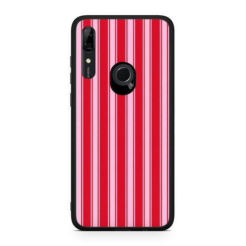 Θήκη Huawei P Smart Z Red and Pink Vertical Pinstripes από τη Smartfits με σχέδιο στο πίσω μέρος και μαύρο περίβλημα | Huawei P Smart Z Red and Pink Vertical Pinstripes case with colorful back and black bezels
