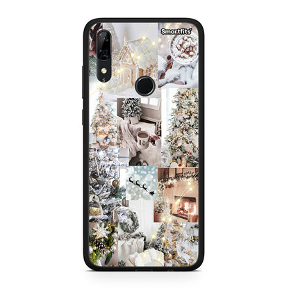 Huawei P Smart Z White Christmas θήκη από τη Smartfits με σχέδιο στο πίσω μέρος και μαύρο περίβλημα | Smartphone case with colorful back and black bezels by Smartfits