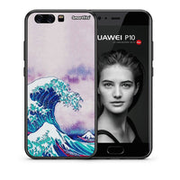 Thumbnail for Θήκη Huawei P10 Blue Waves από τη Smartfits με σχέδιο στο πίσω μέρος και μαύρο περίβλημα | Huawei P10 Blue Waves case with colorful back and black bezels